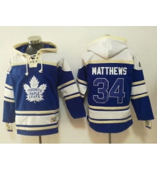 Men Toronto Maple Leafs 34 Auston Matthews Stitched Hoody II