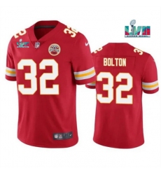 Men Women Youth Toddler Kansas City Chiefs 32 Nick Bolton Red Super Bowl LVII Patch Vapor Untouchable Limited Stitched Jersey