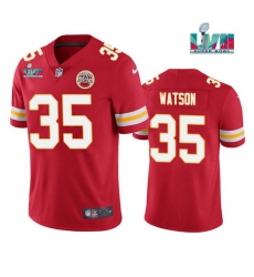 Men Women Youth Toddler Kansas City Chiefs 35 Jaylen Watson Red Super Bowl LVII Patch Vapor Untouchable Limited Stitched Jersey