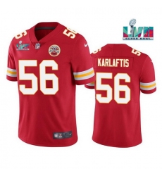 Men Women Youth Toddler Kansas City Chiefs 56 George Karlaftis Red Super Bowl LVII Patch Vapor Untouchable Limited Stitched Jersey