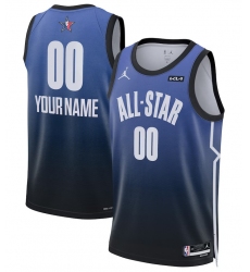 Men 2023 All Star Active Player Custom Blue Game Swingman Stitched Basketball Jersey