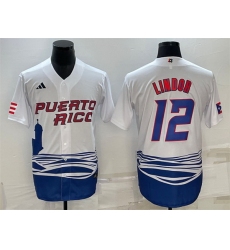 Men Puerto Rico Baseball ACTIVE PLAYER Custom 2023 White World Baseball Classic Replica Stitched Jersey