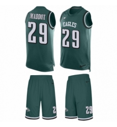 Men's Nike Philadelphia Eagles #29 Avonte Maddox Limited Midnight Green Tank Top Suit NFL Jersey
