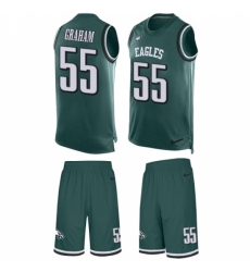 Men's Nike Philadelphia Eagles #55 Brandon Graham Limited Midnight Green Tank Top Suit NFL Jersey