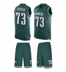 Men's Nike Philadelphia Eagles #73 Isaac Seumalo Limited Midnight Green Tank Top Suit NFL Jersey