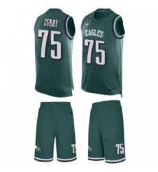Men's Nike Philadelphia Eagles #75 Vinny Curry Limited Midnight Green Tank Top Suit NFL Jersey