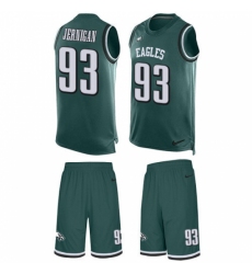 Men's Nike Philadelphia Eagles #93 Timmy Jernigan Limited Midnight Green Tank Top Suit NFL Jersey