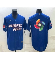 Men Puerto Rico Baseball 2023 Royal World Big Logo With Patch Classic Stitched Jerseys