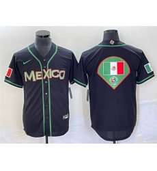 Men Mexico Baseball 2023 Black World Baseball Classic Team Big Logo Stitched Jersey 5