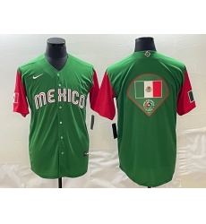Men Mexico Baseball 2023 Green World Baseball Big Logo Classic Stitched Jersey