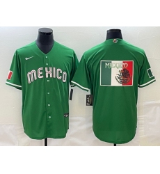 Men Mexico Baseball 2023 Green World Baseball Big Logo Classic Stitched JerseyS