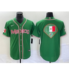 Men Mexico Baseball 2023 Green World Baseball Classic Team Big Logo Stitched Jersey