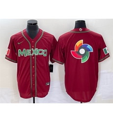 Men Mexico Baseball 2023 Red World Baseball Classic Team Big Logo Stitched Jersey