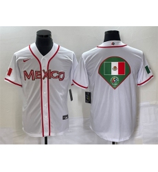 Men Mexico Baseball 2023 White World Baseball Classic Team Big Logo Stitched Jersey