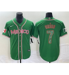 Men Mexico Baseball 7 Julio Urias 2023 Green World Baseball With Patch Classic Stitched Jersey 1