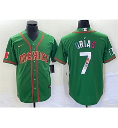 Men Mexico Baseball 7 Julio Urias 2023 Green World Baseball With Patch Classic Stitched Jersey 5