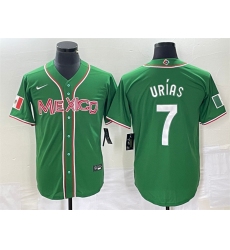 Men Mexico Baseball 7 Julio Urias 2023 Green World Baseball With Patch Classic Stitched Jersey