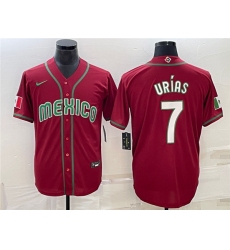 Men Mexico Baseball ACTIVE PLAYER Custom Red World Baseball Classic Stitched Jersey