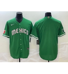 Men Mexico Baseball Blank 2023 Green World Baseball Classic Stitched Jersey 2