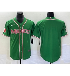 Men Mexico Baseball Blank 2023 Green World Baseball Classic Stitched Jersey
