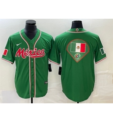 Men Mexico Baseball Green 2023 World Baseball Classic Team Big Logo Stitched Jersey 4