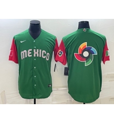 Men's Mexico Baseball 2023 Blank Green World Baseball Classic Stitched Jerseys 2