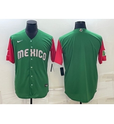 Men's Mexico Baseball 2023 Blank Green World Baseball Classic Stitched Jerseys