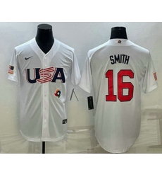 Men's USA Baseball #16 Will Smith 2023 White World Baseball Classic Stitched Jerseys