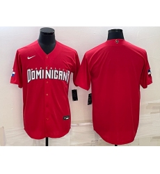 Men Dominican Republic Baseball Blank 2023 Red World Baseball Classic Stitched Jersey