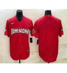 Men Dominican Republic Baseball Blank 2023 Red World Classic Stitched Jerseys