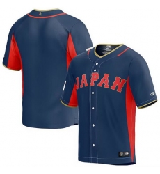 Men Japan Baseball Blank 2023 Navy World Baseball Classic Stitched Jersey