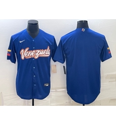 Men Venezuela Baseball Blank 2023 Royal World Baseball Classic Stitched Jersey