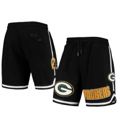 Men Green Bay Packers Black Shorts
