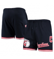 Men Cleveland Guardians Navy Team Logo Mesh Shorts