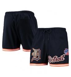 Men Detroit Tigers Navy Team Logo Mesh Shorts