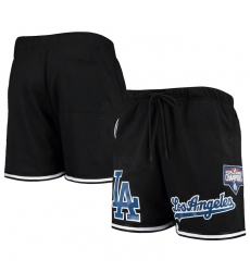 Men Los Angeles Dodgers Black Team Logo Mesh Shorts