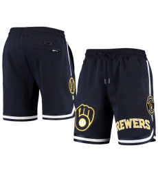 Men Milwaukee Brewers Navy Shorts