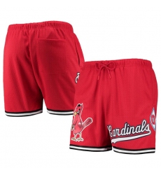 Men St  Louis Cardinals Red Team Logo Mesh Shorts
