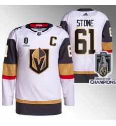 Men Women Youth Vegas Golden Knights #61 Mark Stone White 2023 Stanley Cup Champions Stitched Jersey