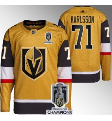 Men Women Youth Vegas Golden Knights #71 William Karlsson Gold 2023 Stanley Cup Champions Stitched Jersey
