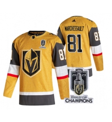 Men Women Youth Vegas Golden Knights #81 Jonathan Marchessault Gold 2023 Stanley Cup Champions Stitched Jersey