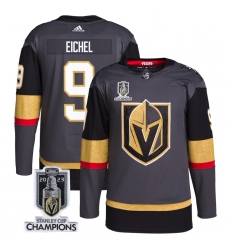 Men Women Youth Vegas Golden Knights #9 Jack Eichel Gray 2023 Stanley Cup Champions Stitched Jersey