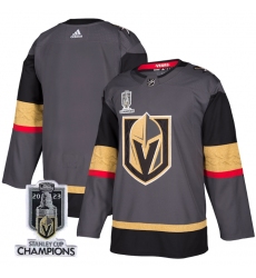 Men Women Youth Vegas Golden Knights Blank Gray 2023 Stanley Cup Champions Stitched Jersey