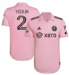 Men's Inter Miami CF DeAndre Yedlin adidas Pink 2022 The Heart Beat Kit Authentic Player Jersey
