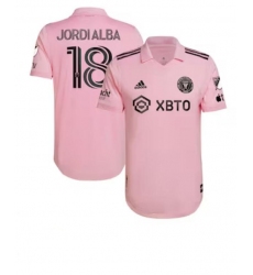 Men's Inter Miami CF Jordi Alba Ramos adidas Pink 2023 The Heart Beat Kit Authentic Player Jersey