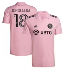 Men's Inter Miami CF Jordi Alba Ramos adidas Pink 2023 The Heart Beat Kit Replica Player Jersey