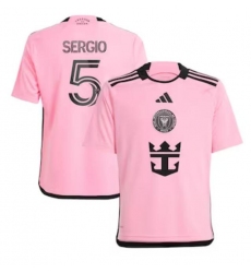 Youth Inter Miami CF Sergio Busquets adidas Pink 2024 2getherness Replica Player Jersey