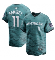 Men Cleveland Guardians 11 Jose Ramirez Teal 2023 All Star Cool Base Stitched Jersey