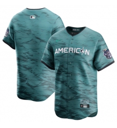 Men New York Yankees Blank Teal 2023 All Star Cool Base Stitched Baseball Jersey
