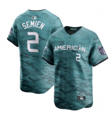 Men Texas Rangers 2 Marcus Semien Teal 2023 All Star Stitched Baseball Jersey